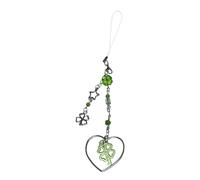 HNsdsvcd Delicato portachiavi con ciondolo a forma di telefono, alla moda, con perline, per donne e ragazze, porta fortuna e felicità