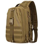 HNsdsvcd Zaino da pesca Borsa da pesca Zaino per attrezzatura da pesca con supporto per canna da pesca Borsa a tracolla Borsa a tracolla, Lupo marrone