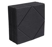 Hnsedjdh 12 acustici, forma quadrata interna, insonorizzata, 30,5 x 30,5 x 0,4, piastra ammortizzante fonoassorbente, nero