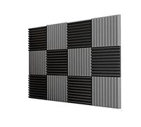 Hnsedjdh 12 acustici in schiuma acustica, per studio, a piramidi insonorizzate, 2,5 x 30 x 30 cm