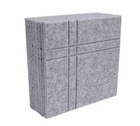 Hnsedjdh 12 piastre acustiche, modellata, insonorizzata, 30,5 x 30,5 x 0,4, piastra ammortizzante acustica utilizzata per la parete,