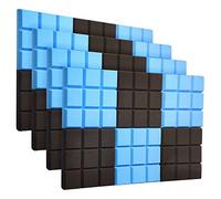 Hnsedjdh 2 x 30,5 x 30,5 cm in schiuma acustica, di isolamento acustico, 9 blocchi di piastrelle, di isolamento acustico, cunei, di isolamento acustico