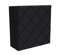 Hnsedjdh Confezione da 12 piastre acustiche, forma a griglia, insonorizzata, 30,5 x 30,5 x 0,4, piastra fonoassorbente, per casa e ufficio