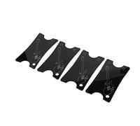 Hnsedjdh Confezione da 4 misuratori per chitarre acriliche Kerb Radius tastiera chitarra righello tastiera strumento di misura parti per chitarra acustica