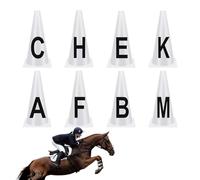 Hnsphui Coni da dressage con lettere, Coni da competizione per l'addestramento dei , per lavori di base per affondamento Cavaletti Pole Work Set-up Flatwork Straightness Youth Riding Lezioni