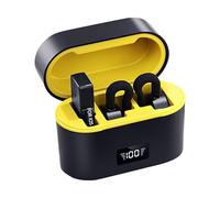 Hnsphui Microfono Mini - Microfono da Senza Fili con Custodia di Ricarica | Elettronica Audio con Cancellazione del Rumore per Fotocamera, Personal Computer, Computer Portatile, Telefoni Cellulari