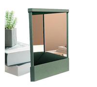 Hnsphui Specchio con immagine reale, specchio triangolare fisso non inverso, retromarcia, vedere il vero te per l'immagine per tagli di capelli e bellezza
