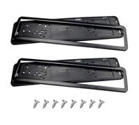 HNSWJZDY 2pcs Porta Targa Auto per BMW X1 U11 2020-2023,Acciaio Inossidabile Portatarga Auto Posteriore Anteriore Porta Targa Accessori Auto,Black