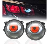 HNSYPX 2pcs Occhi del Diavolo LED per Auto Lente 12-36v, Occhi LED per Auto Occhi Dinamici Decorazione Auto Telecomando 6 modalità, Occhi per Camion LED Adatto per Auto, Moto