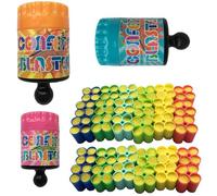 HNSYPX 40pz Stelle Filanti Spara Coriandoli Alternative Ai Fuochi D'Artificio, Cannone Spara Coriandoli più Sicuro Senza Polvere da Sparo Nessuna Compressione dell'Aria Spara+Coriandoli Portatile