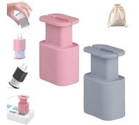 HNTKGME 2 In 1 Protettore Del Caricabatterie In Silicone Con Avvolgimento Del Cavo, Custodia Dell'Adattatore Di Alimentazione In Silicone, Avvolgitore Del Cavo Dati Con Protezione Antirottura (2-C)