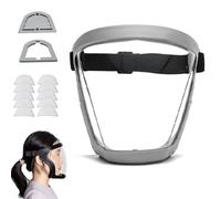 HNTKGME Visiera Protettiva Completa Anti-Appannamento, Maschera Di Sicurezza Per La Molatura, Visiera Per Il Taglio (C,10 filters)