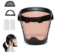 HNTKGME Visiera Protettiva Completa Anti-Appannamento, Maschera Di Sicurezza Per La Molatura, Visiera Per Il Taglio (E,10 filters)