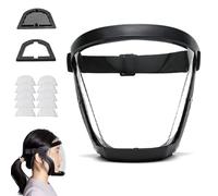 HNTKGME Visiera Protettiva Completa Anti-Appannamento, Maschera Di Sicurezza Per La Molatura, Visiera Per Il Taglio (A,10 filters)