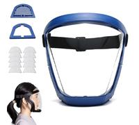 HNTKGME Visiera Protettiva Completa Anti-Appannamento, Maschera Di Sicurezza Per La Molatura, Visiera Per Il Taglio (D,10 filters)