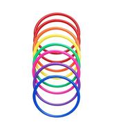 HNULGVI Anelli di Agilità 12 Pezzi di Anelli Lancio in plastica Bersaglio Carnevale Cortile Parco Giocattolo educativo Esercizio per Lo Sport(12pcs 20CM Random)