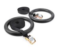 HNULGVI Anelli Ginnastica 1 Paio di Anelli for Ginnastica Addominale, for trazioni, Allenamento for la Forza del Corpo e alla Sbarra per Il Concorso(Full Set Black)