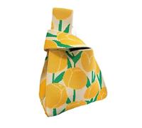HNULGVI Borsa Da Polso Con Nodo Borsa a mano in maglia con stampa tulipano a da donna polso nodo a tracolla fatta a Borse for la spesa riutilizzabili Portatile(Yellow)