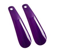 HNULGVI Calzascarpe Mini calzascarpe professionali con manico corto, in plastica, for uso domestico, spatola for scarpe, portatile, sollevatore for scarpe(2Pcs Purple)