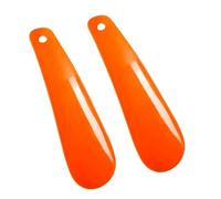 HNULGVI Calzascarpe Mini calzascarpe professionali con manico corto, in plastica, for uso domestico, spatola for scarpe, portatile, sollevatore for scarpe(2Pcs Orange)