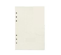 HNULGVI quaderni spirale Ricariche for quaderni ad anelli da 45 fogli/90 pagine, 6 fori, fogli mobili, diari A5 A6 A7(Grid,A5 142x210mm)