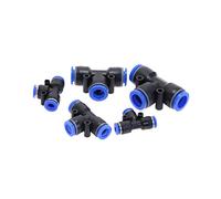 HNVBDOPAE Collegamento per Acqua Nebulizzata 100 Pezzi 50 Pezzi Giunto Pneumatico Pe Giunto in Plastica T-Tipo 3 Universale per 4 Mm 6 Mm 8 Mm 10 Mm Tee Giunto Rapido Blocco Scorrevole (Specifiche: 4