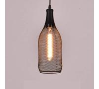 HNVBDOPAE Lampada da Soffitto in Stile Country Americano,Da da Soffitto con Bottiglia Di Vino in Filo Metallico,Dario Vintage con Calici da Vino,Dario Creativo in Ferro Battuto per Cucina, Sala da Pra
