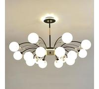 HNVBDOPAE Lampadario Di Cristcreativo,Dario da Soffitto,Dario Molecolare Semplice,Dario Moderno, per Soggiorno, Sala da Pranzo, Camera da Letto, Studio, Corridoio, Illuminazione/Nero/16 Teste/Nero/16