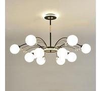 HNVBDOPAE Lampadario Di Cristcreativo,Dario da Soffitto,Dario Molecolare Semplice,Dario Moderno, per Soggiorno, Sala da Pranzo, Camera da Letto, Studio, Corridoio, Illuminazione/Nero/16 Teste/Nero/16