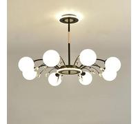 HNVBDOPAE Lampadario Di Cristcreativo,Dario da Soffitto,Dario Molecolare Semplice,Dario Moderno, per Soggiorno, Sala da Pranzo, Camera da Letto, Studio, Corridoio, Illuminazione/Nero/16 Teste/Nero/16