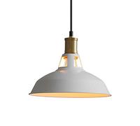 HNVBDOPAE Lampadario Industriale in Ferro Battuto,Da a Sospensida Soffitto per Bar e Ristoranti, Paralume in Vetro,Dario Classico, Decoraziper Soggiorno, Sala da Pranzo, Ufficio, Luce/Bianco/Nero/Bian