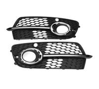 HNVCYT Auto Fendinebbia Copertura Per Audi Q5 S-line Sport 2013-2017 8R0807681S 8R0807682N Auto Anteriore Fendinebbia Griglia A Nido D'ape Copertura (With Chrome)
