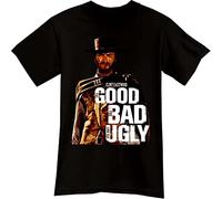 hnw Clint Eastwood The Good The Bad The Ugly Western Cow Movie Black T-Shirt Tee Clothing Tee Shirt XL