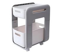HNXMJ Libreria mobile da ufficio sotto la scrivania, Armadio di stoccaggio con cassetti a 2 strati su ruote, piccolo carrello, Rack di stoccaggio del carrello, Organizzatore di stoccaggio del carrello