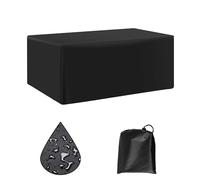 HNYDM Copertura Mobili da Giardino 85x65x90cm/LxWxH Nero Copritavolo da Esterno Impermeabile, 600D Telo Copri Tavolo da Esterno Impermeabile Tavoli e Sedie da Cortile Raggi UV