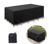 HNYDM Coperture per Mobili da Giardino 160x70x75cm 420D Coperture per Mobili da Giardino Impermeabile, Copertura Tavolo Giardino Esterno Anti-UV Antivento Telo Copri Tavolo Arredo Rettangolare