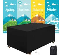 HNYDM Coperture Tavolo Esterno Impermeabile, 150x80x70cm/LxWxH 600D Oxford Copertura Per Mobili da Giardino Impermeabile Antivento Esterno Copertura Tavolo Giardino Rettangolare