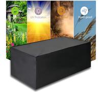 HNYDM Copridivano da Esterno Impermeabile, 210x100x60cm Nero 420D Oxford Coperture per Mobili da Giardino, Copertura Tavolo Esterno Telo Copertura per Giardino, Anti-UV Telo Copri Divano da Giardino