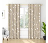 HNYDM Tende con motivo a foglie bianche e viticcio, colori multipli, oscuranti, per camera da letto, soggiorno, decorazioni naturali, tende per finestre WxH/2x130x280cm