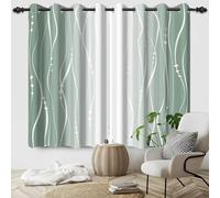 HNYDM Tende oscuranti a 2 pannelli, con strisce verticali bianche, motivo sfumato di colore, tessuto in poliestere, tenda per camera da letto e soggiorno WxH/2x135x244cm tende termiche