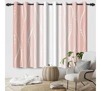 HNYDM Tende oscuranti a 2 pannelli, con strisce verticali bianche, motivo sfumato di colore, tessuto in poliestere, tenda per camera da letto e soggiorno WxH/2x83x140cm tende sole balcone