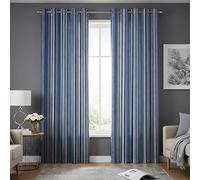 HNYDM Tende oscuranti a righe blu, pannelli verticali blu navy, tende moderne con occhielli per soggiorno o camera da letto (LxA/2x80x180 cm)