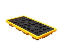 HNZHUXUE Vassoio per Secchi Di Vernice Industriale per Impieghi Gravosi e Pallet Di Raccolta Fusti, Piattaforma Di Stoccaggio Olio Modulare 1/2, Resistente Al Carico per Garage/Yellow-1Pcs/130*68*15Cm