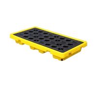 HNZHUXUE Vassoio per Secchi Di Vernice Industriale per Impieghi Gravosi e Pallet Di Raccolta Fusti, Piattaforma Di Stoccaggio Olio Modulare 1/2, Resistente Al Carico per Garage/Yellow-2Pcs/130*68*17.5