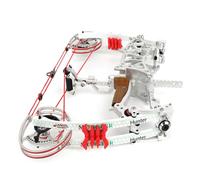 HNZMDY Set arco compound e frecce: arco lavorato a CNC con let-off dell'80%, velocità IBO di 330 fps, potenza 30-75 libbre, per caccia e tiro al bersaglio (argento, Arco nudo)