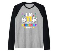Ho 11 Anni Buon Compleanno a Me Divertente 11° Compleanno Maglia con Maniche Raglan