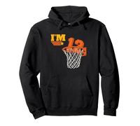 Ho 12 Anni Basket 12° Compleanno per Ragazzi | Compleanno Sportivo Felpa con Cappuccio