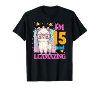 Ho 15 anni e Llamazing Compleanno per gli amanti dei lama Maglietta