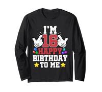 Ho 16 Anni Buon Compleanno a Me Sweet 16th Birthday Boy Bday Maglia a Manica