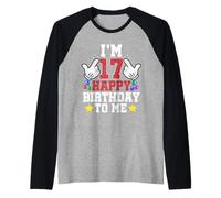 Ho 17 Anni Buon Compleanno a Me Divertente Compleanno del Ragazzo Maglia con Maniche Raglan